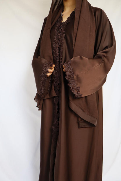 Brown Floral Lace