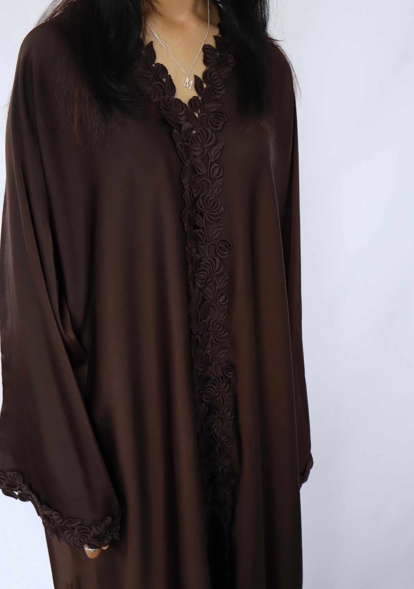 Brown Floral Lace