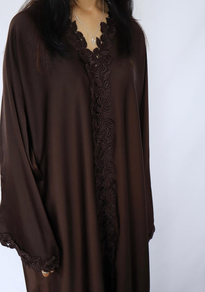 Brown Floral Lace